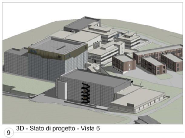 DTT Construction design view. Prospective rendering