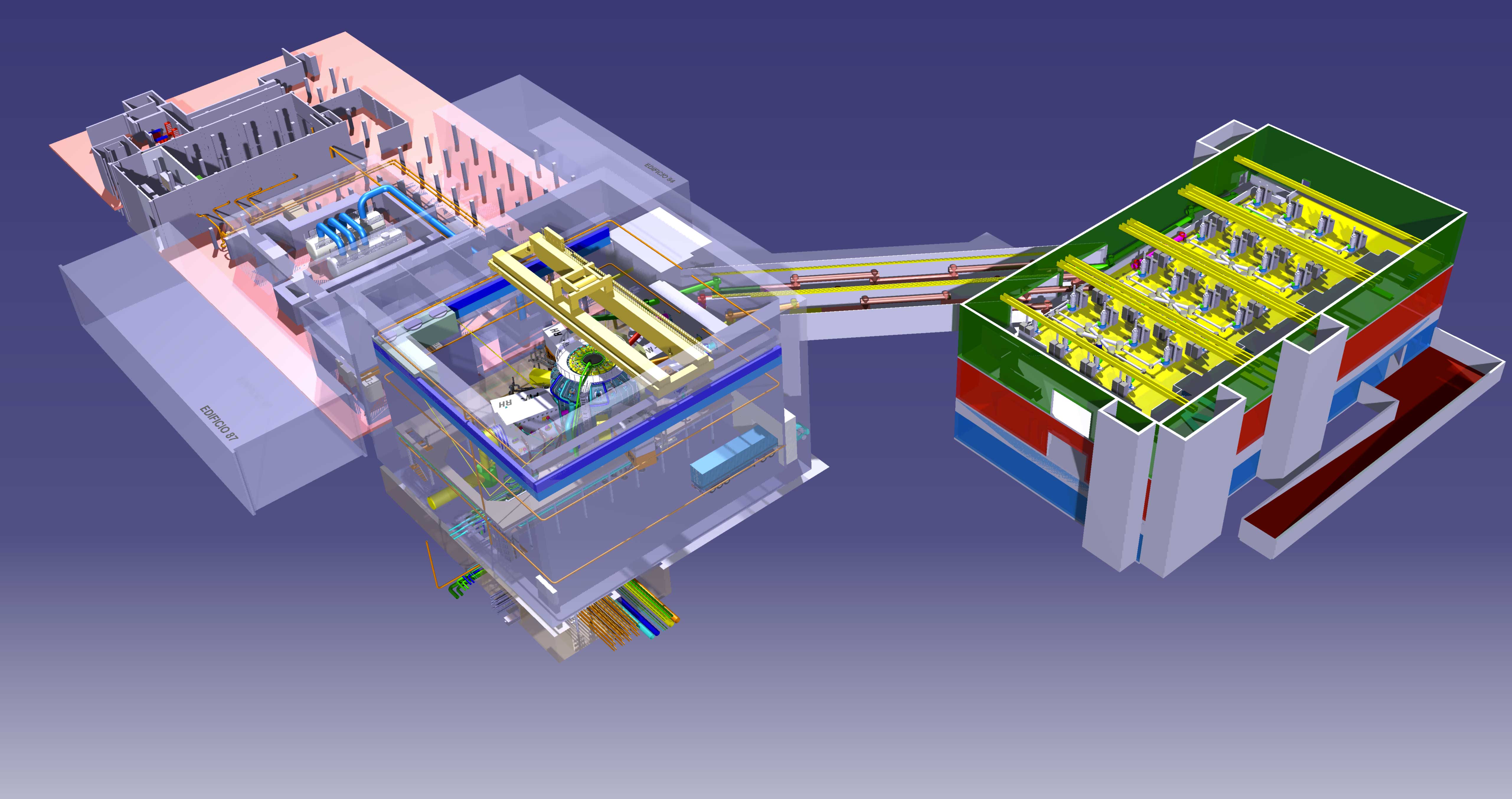 Hall and ECRH Building. Rendering