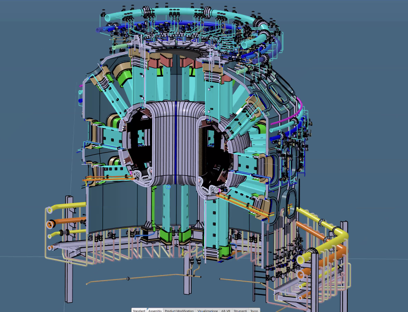 Single Null configuration equilibrium surfaces; poloidal section (courtesy of PROMECH-MC)